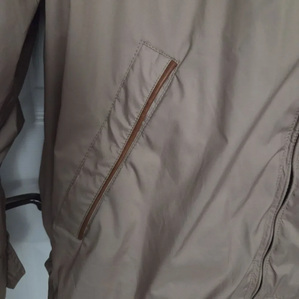 Polo Ralph Lauren Men's tan Windbreaker Jacket hooded lightweight Size L